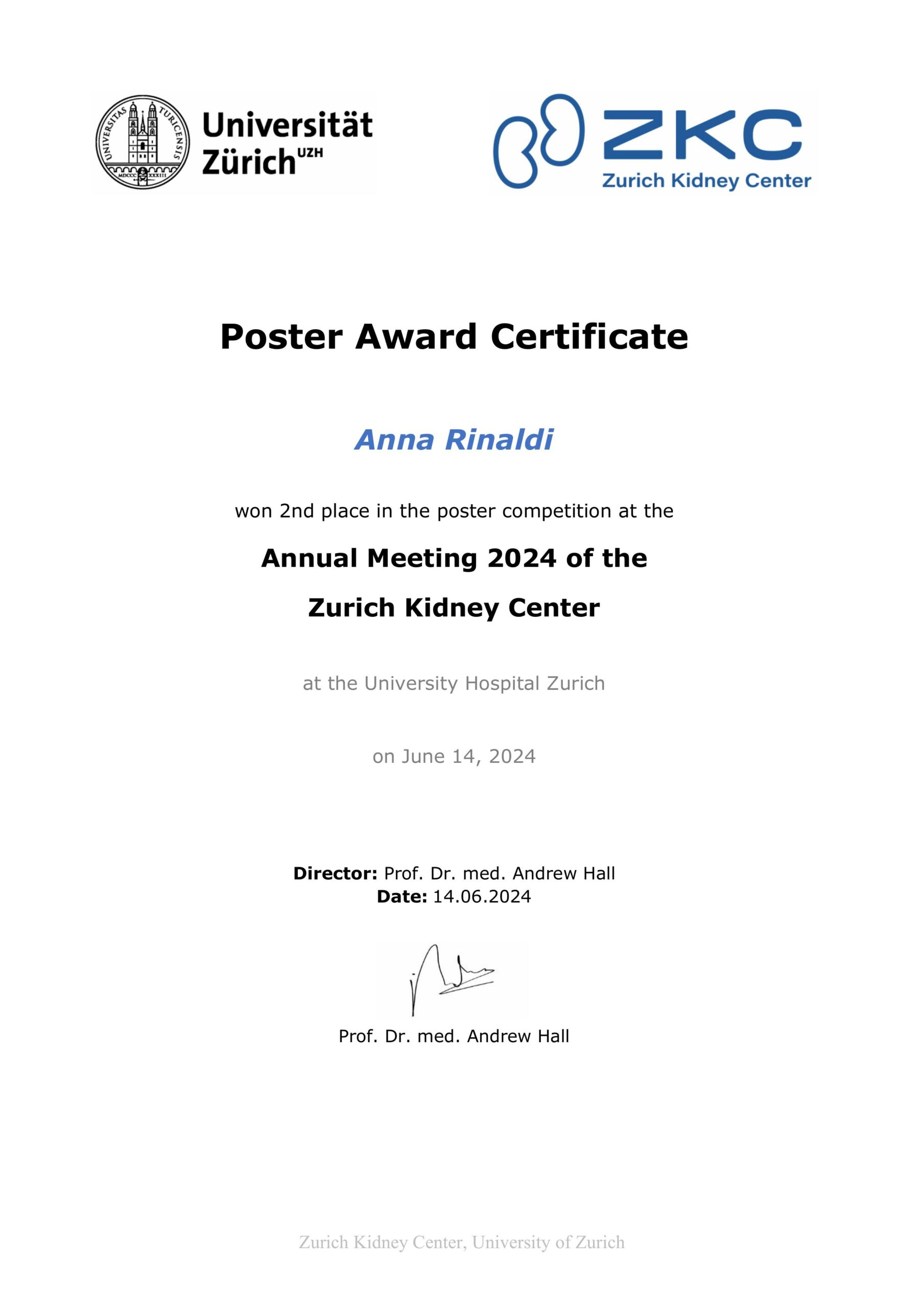 Certificate_ZKC_ZKC Anual Meeting24_poster AWARD